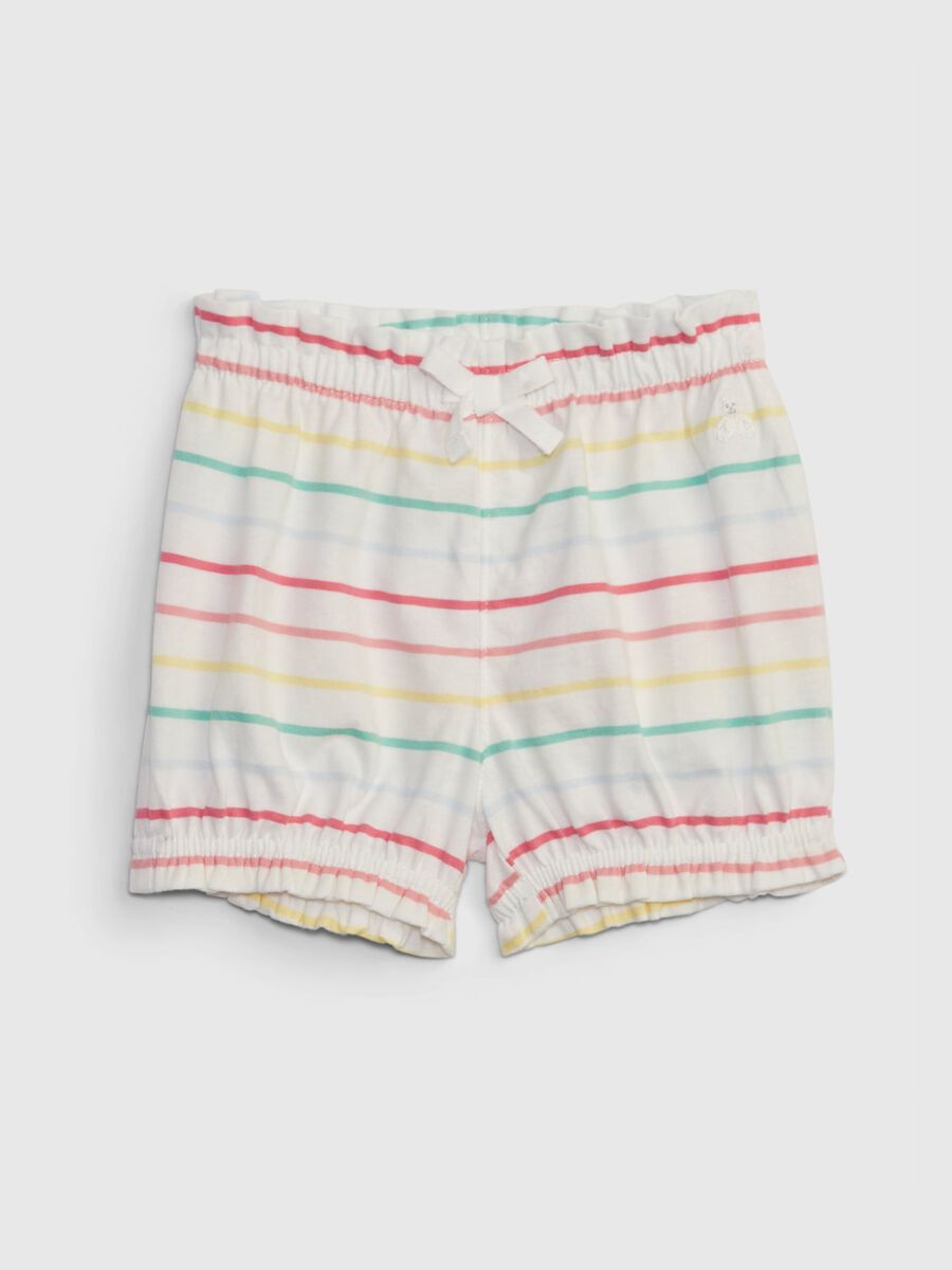Cotton shorts with print and embroidery_0