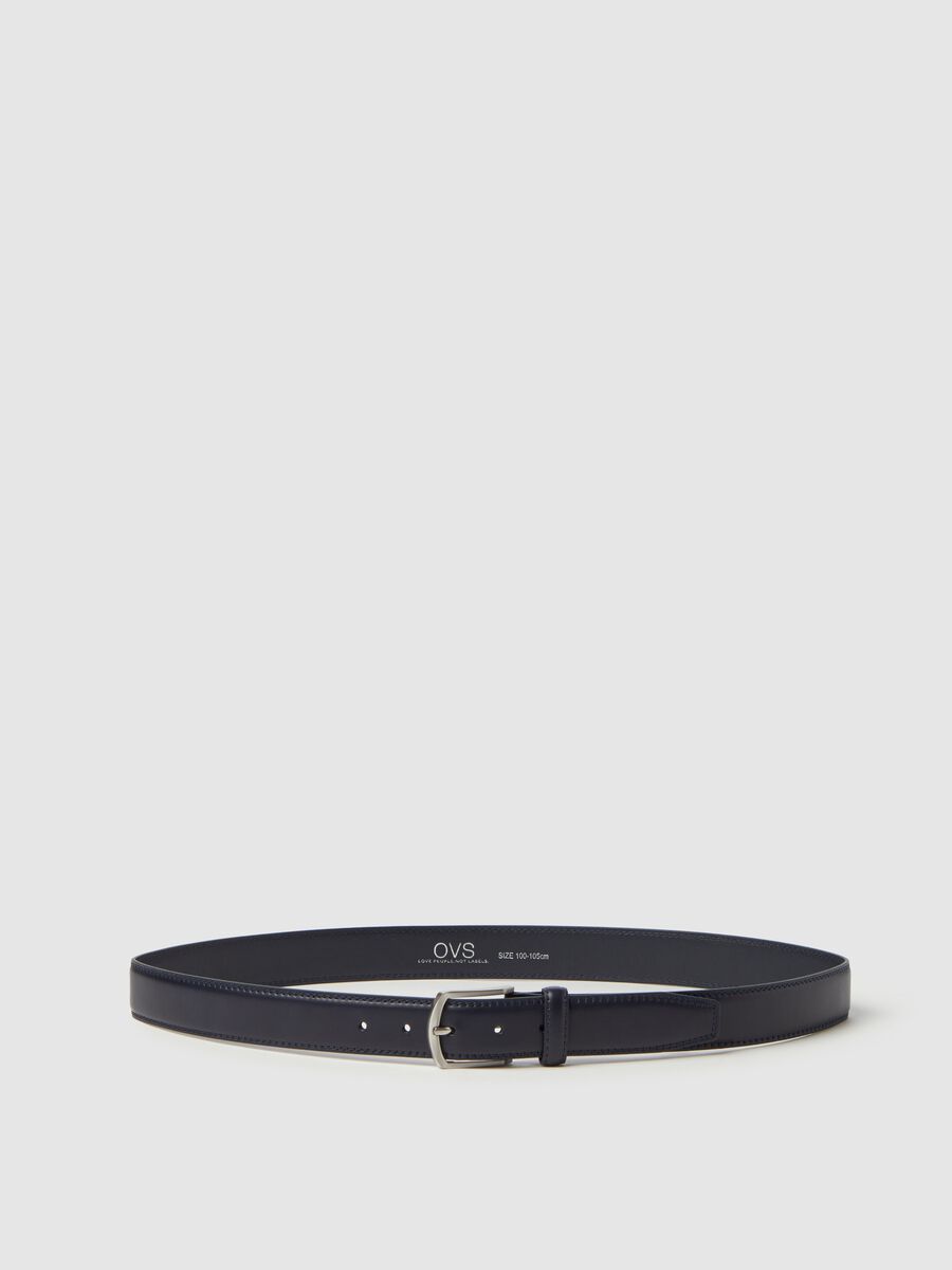 Rounded belt with metal buckle_0