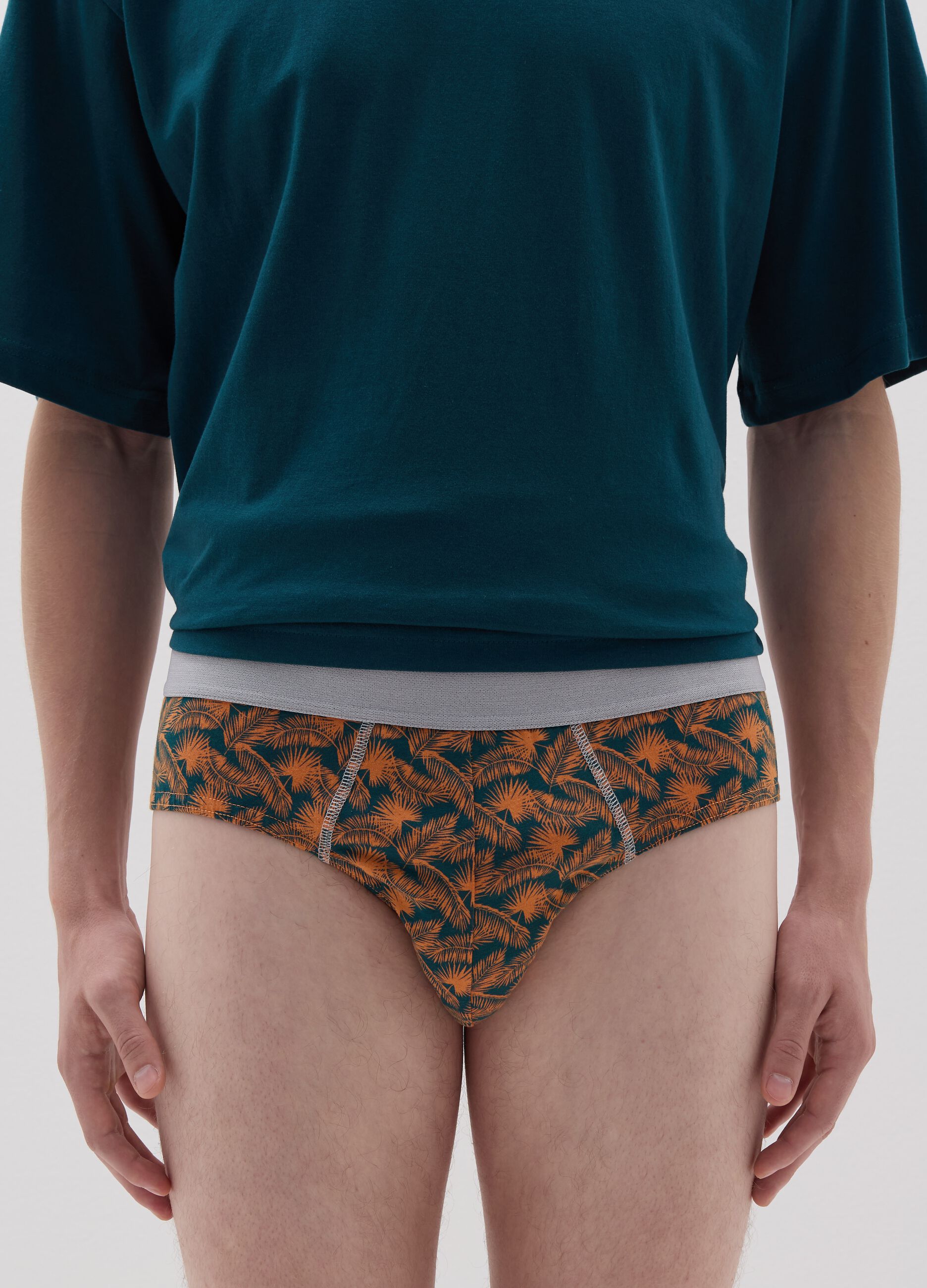 Five-pack briefs in organic cotton with print