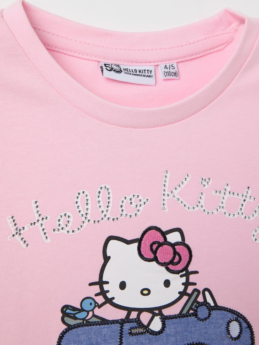 Long-sleeved Hello Kitty T-shirt with diamantés_2