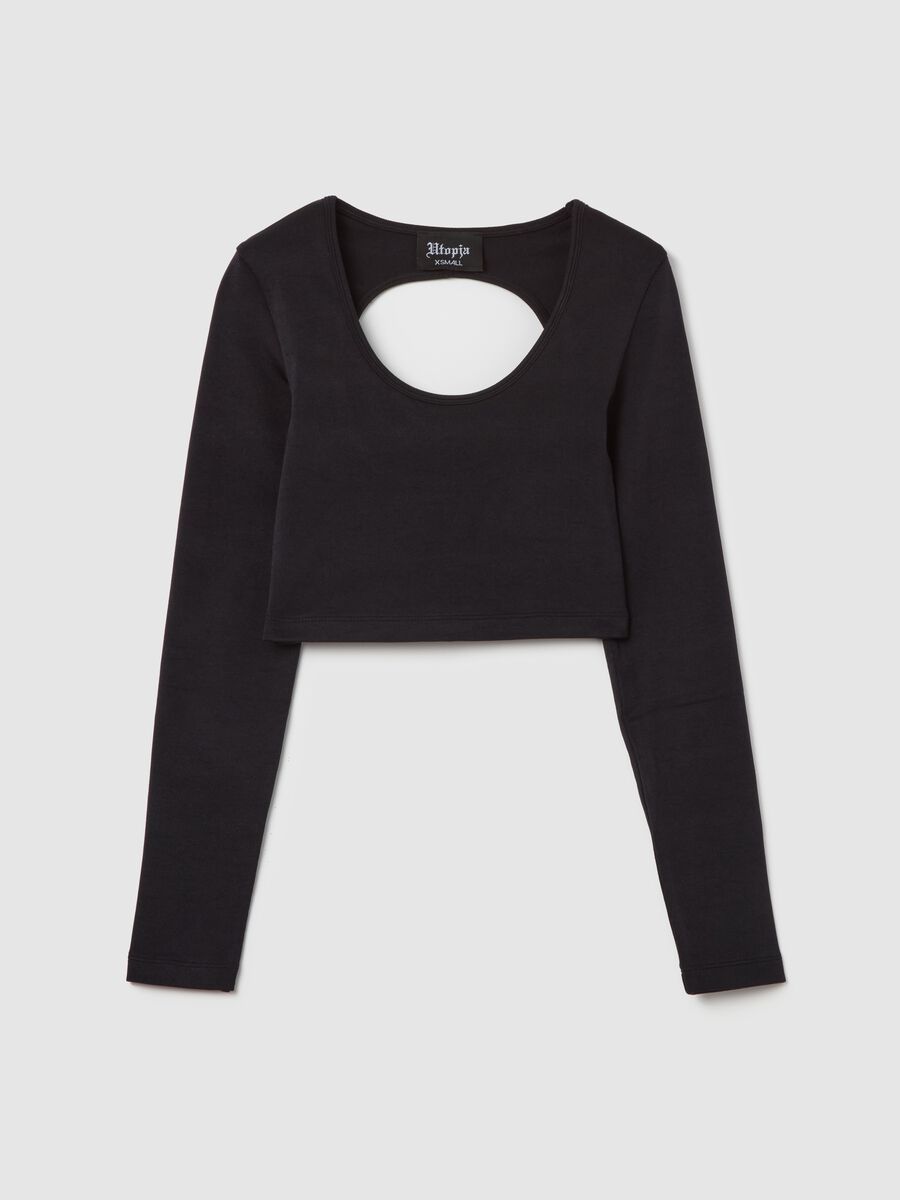 Cut Out Crop Longsleeve Black_5