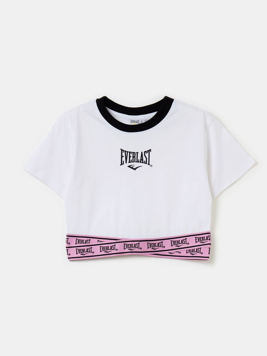 Crop T-shirt with elastic and logo_0
