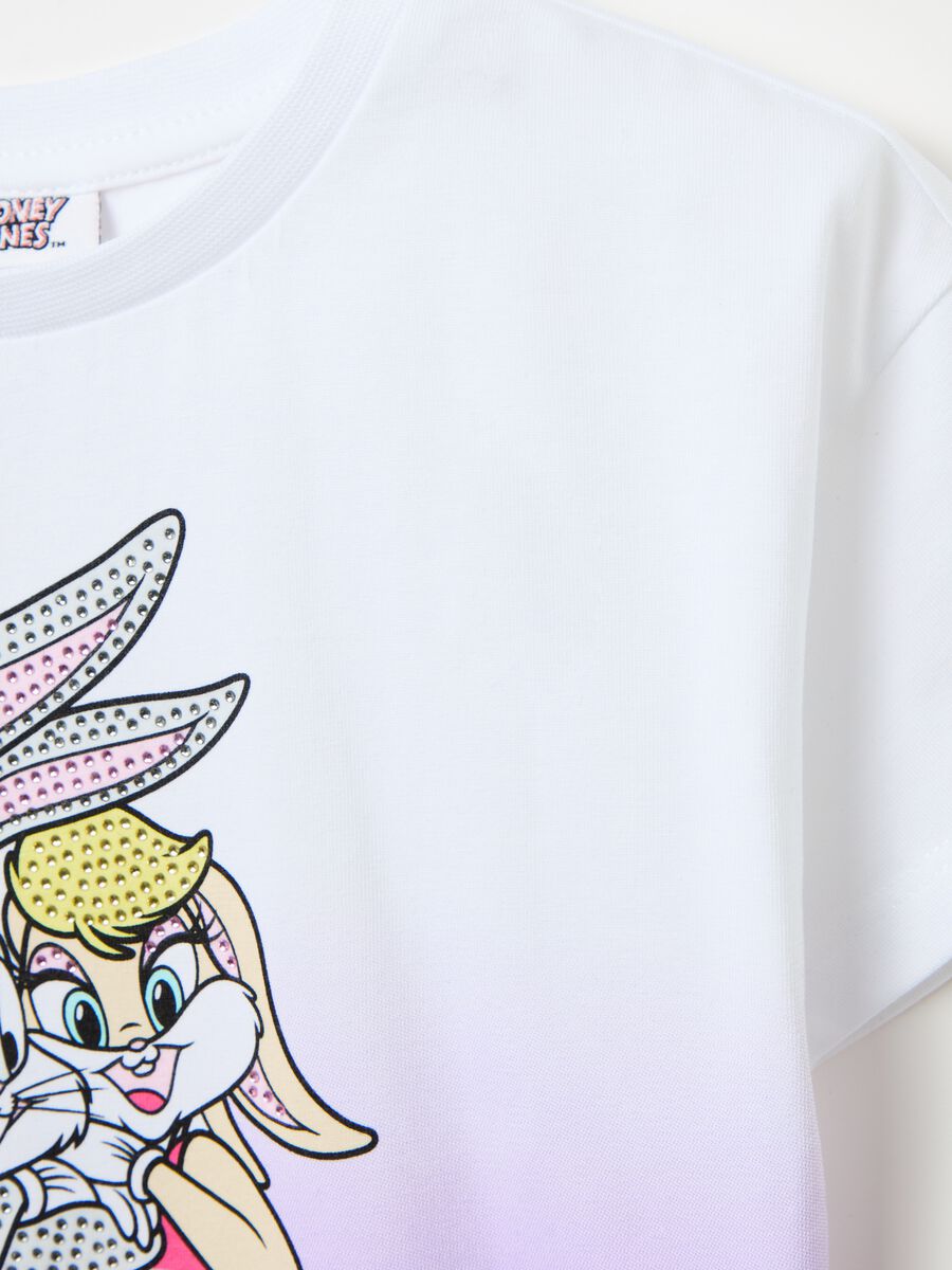 T-shirt con strass e stampa Bugs Bunny e Lola_3