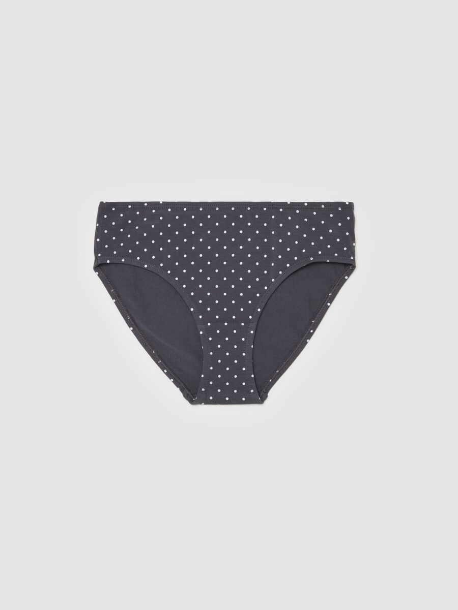 Organic cotton briefs with polka dot pattern_0