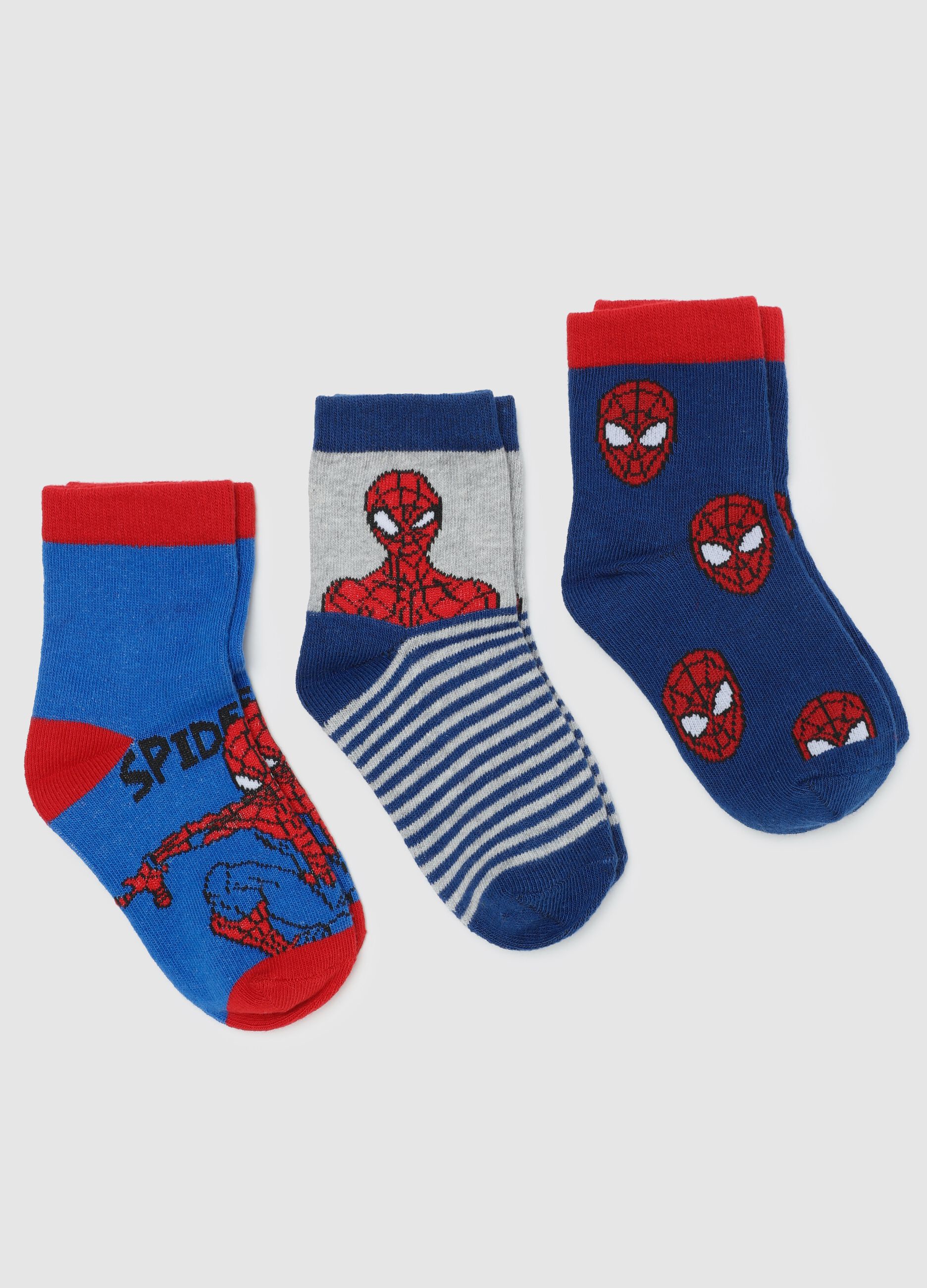 Three-pack socks in organic cotton with Spider-Man design