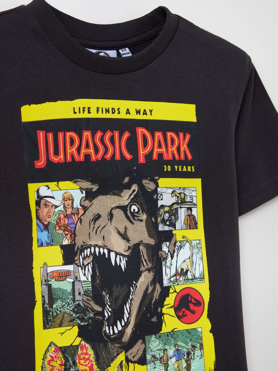 Cotton T-shirt with Jurassic Park print_2