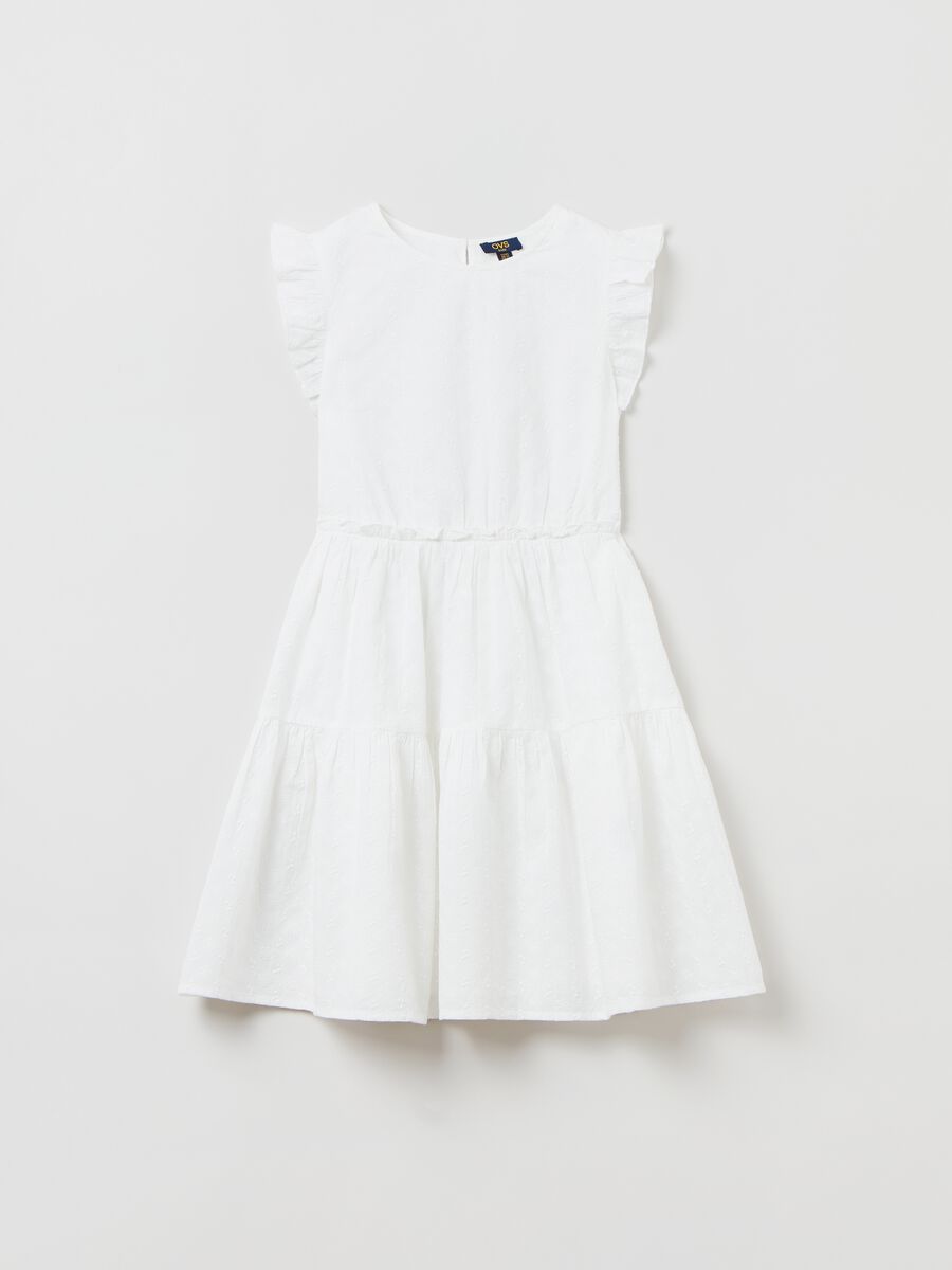 Broderie anglaise dress with ruffles_0