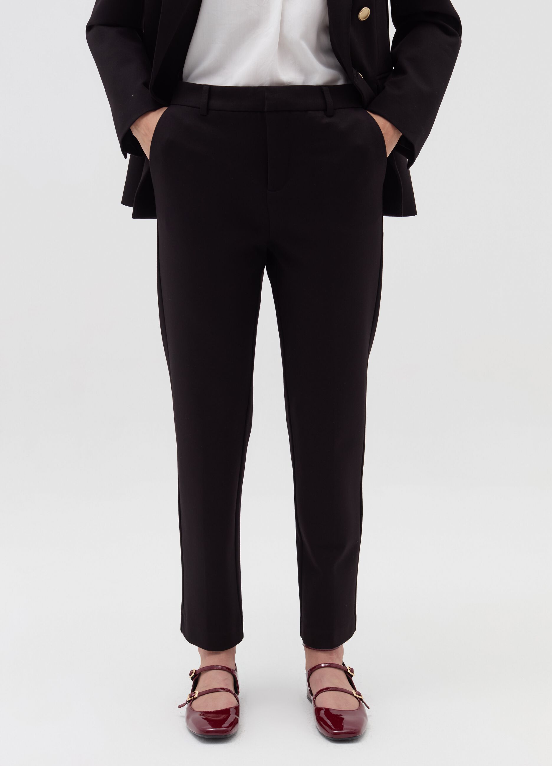 Stretch cigarette trousers