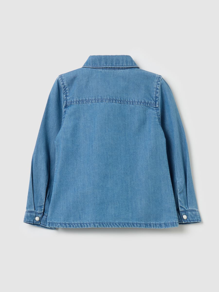 Denim shirt with hearts patch_1