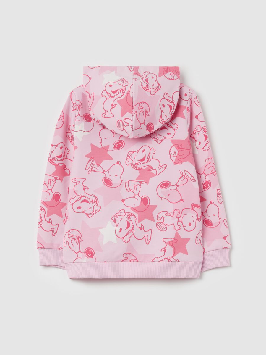 Full-zip con cappuccio stampa Snoopy e Belle_1