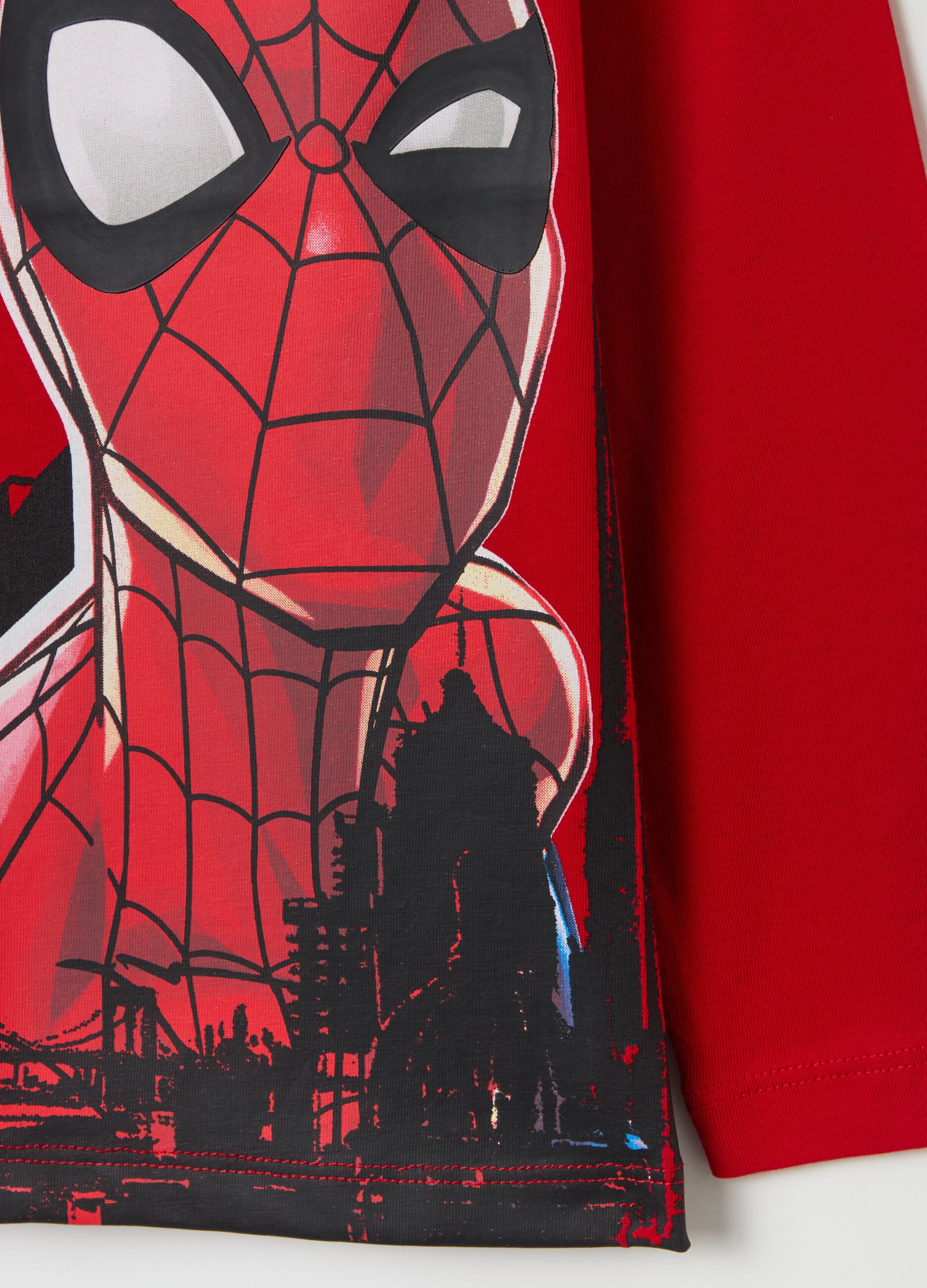 T-shirt with long sleeves and Spider-Man print