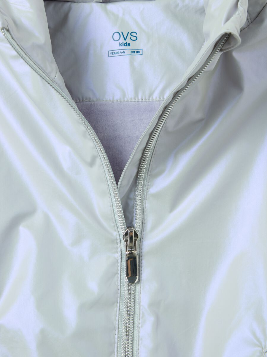 Short shiny-effect waterproof jacket_2