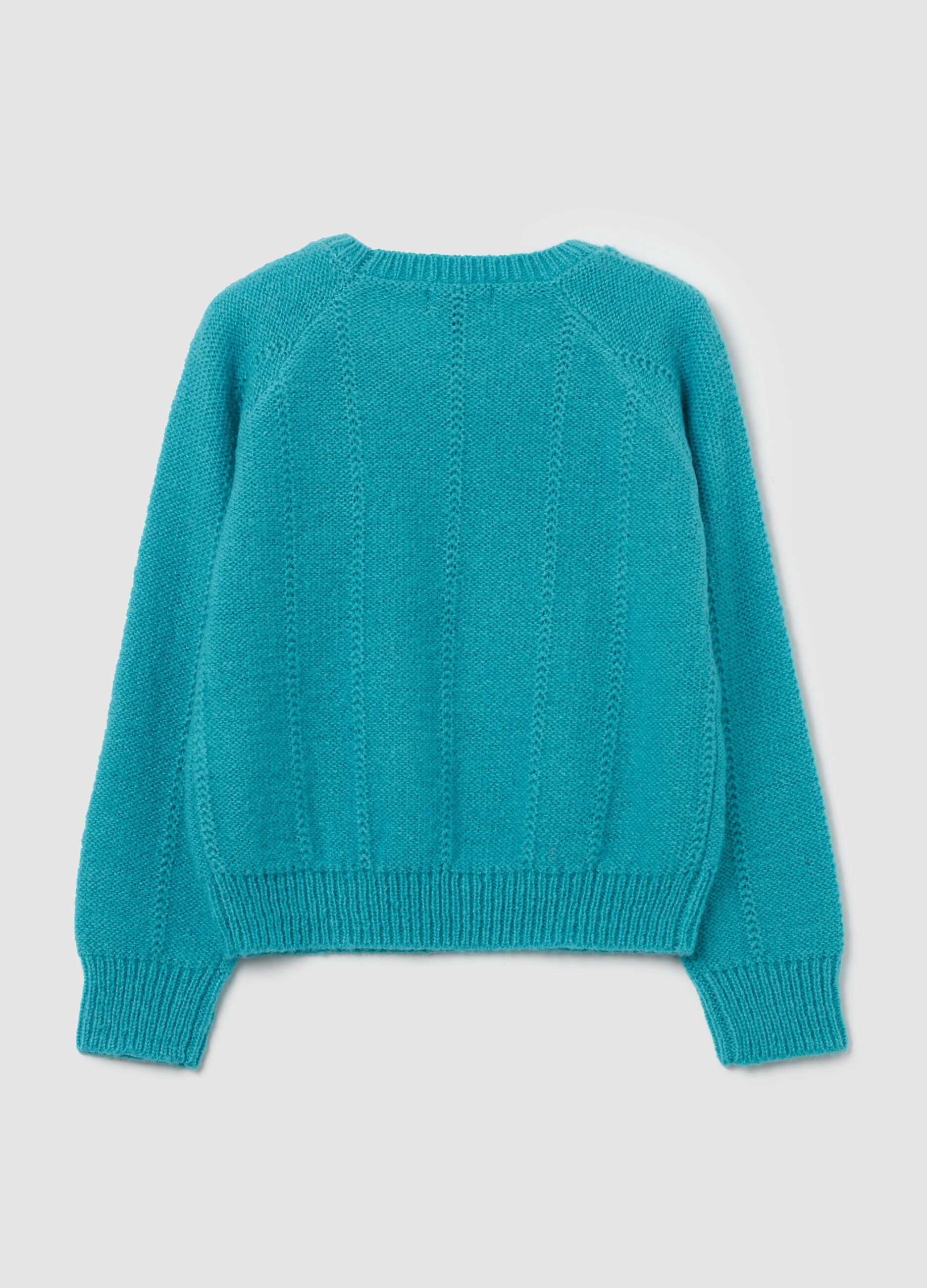 Pullover con trama pointelle