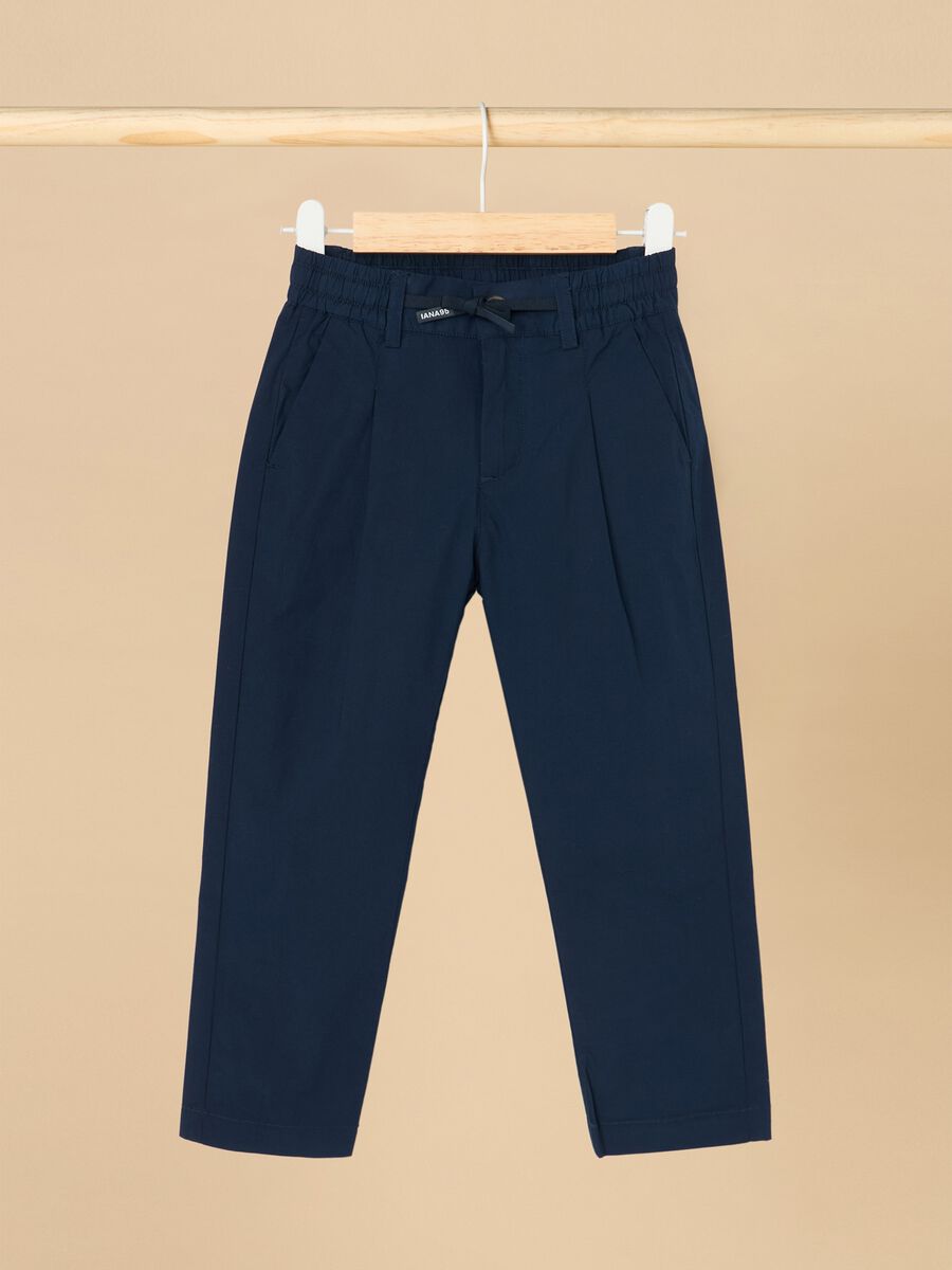 Stretch cotton trousers_0