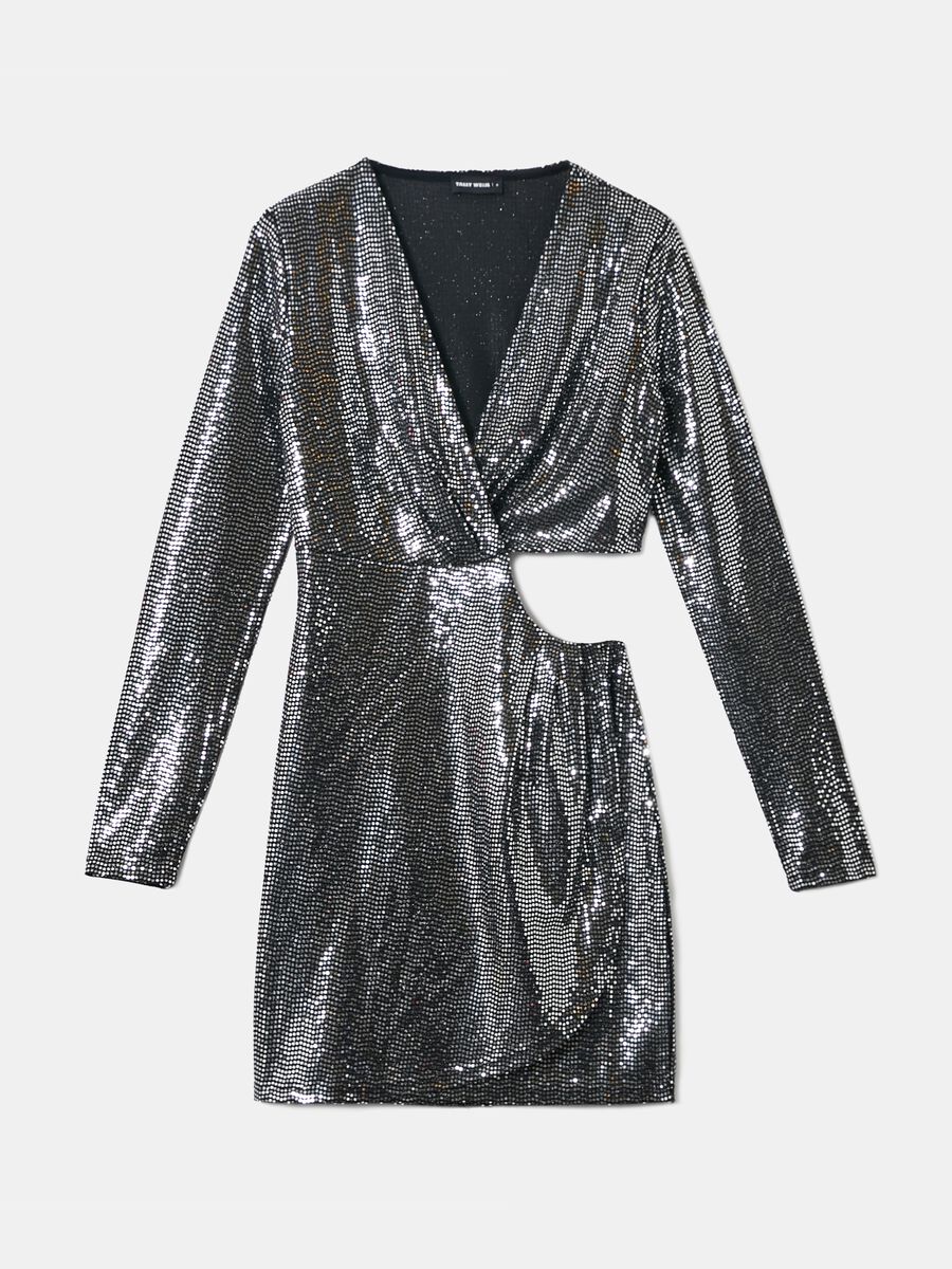 Dress in sequins with cut-out detail_3