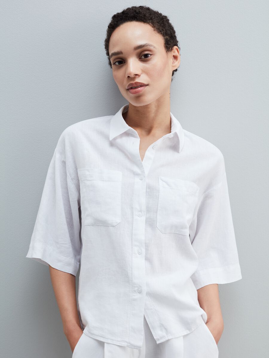 Linen and viscose shirt with pockets_1