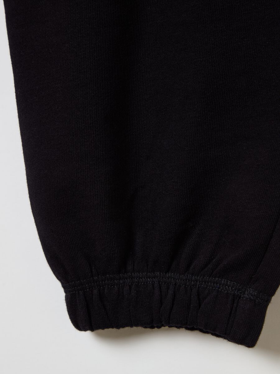 Fleece joggers with elasticated edging_3