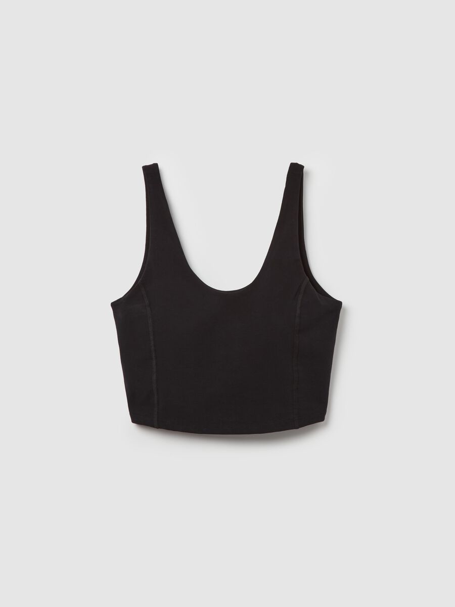 AI•KI stretch organic cotton crop top_4