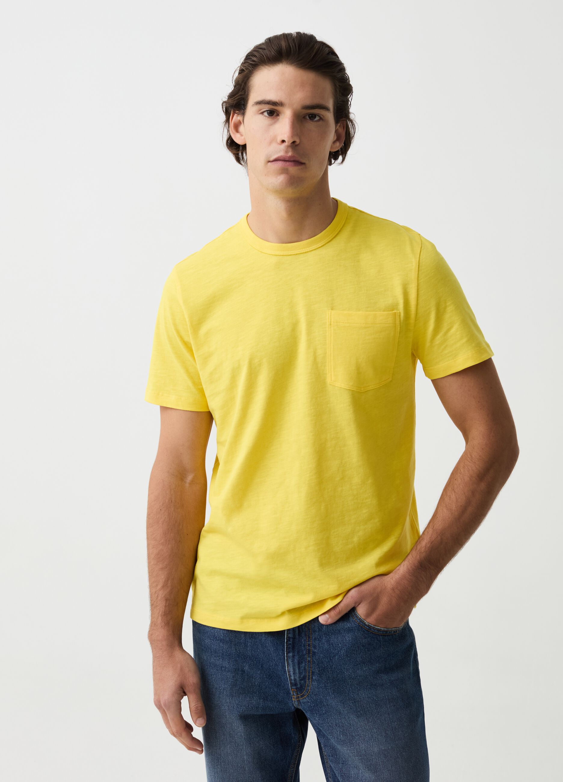 Ovs T-shirt in slub jersey con tasca