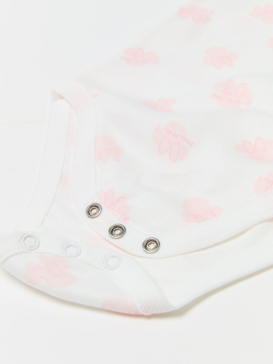 Two-pack short-sleeved bodysuits with Minnie Mouse print_2