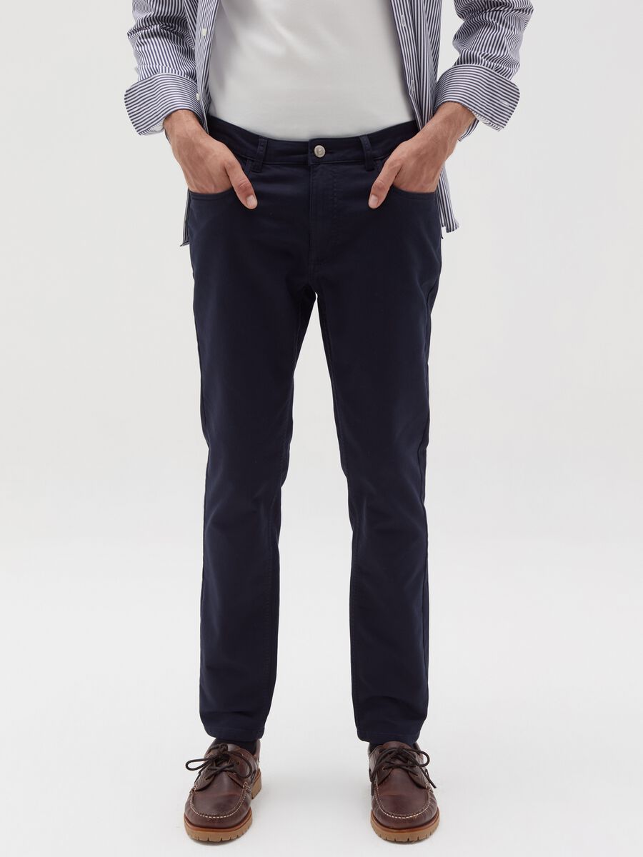 Five-pocket slim-fit trousers_1