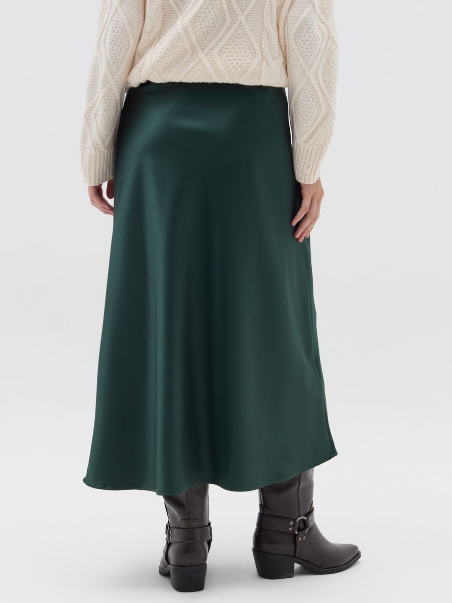 Midi skirt in satin_2