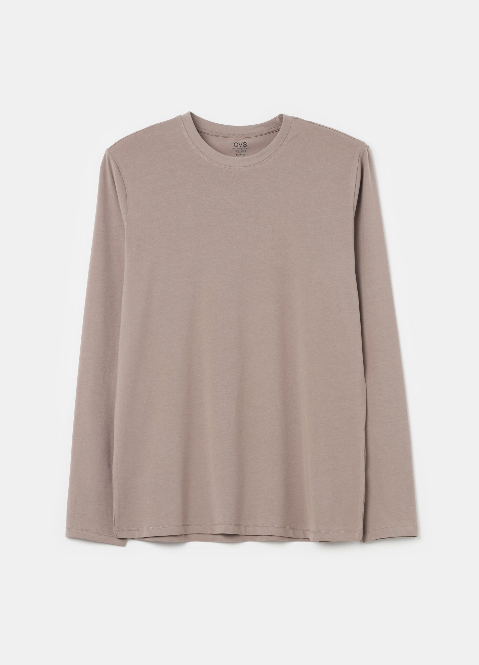 Jersey T-shirt with round neck