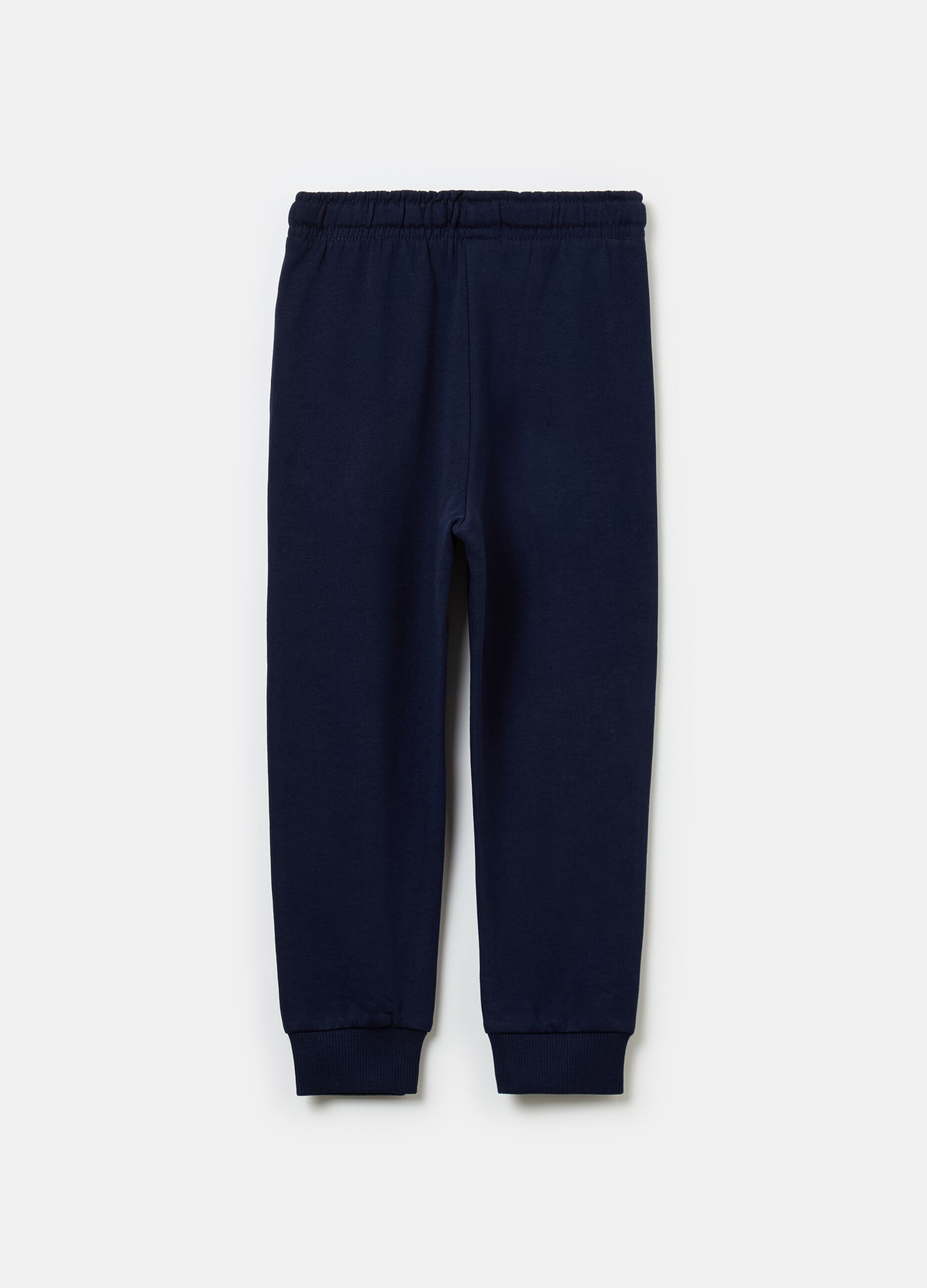 Fleece joggers with pockets and drawstring