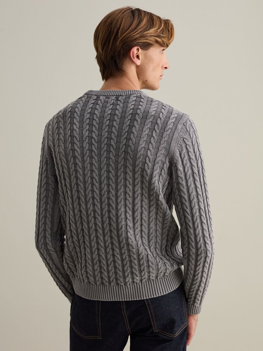 Cable-knit cotton pullover_2