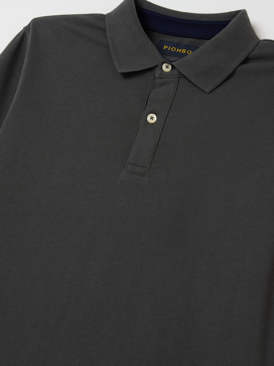 Long-sleeved polo shirt in piquet_5