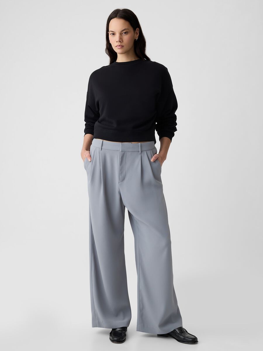 Wide-leg trousers with high waist and darts_3