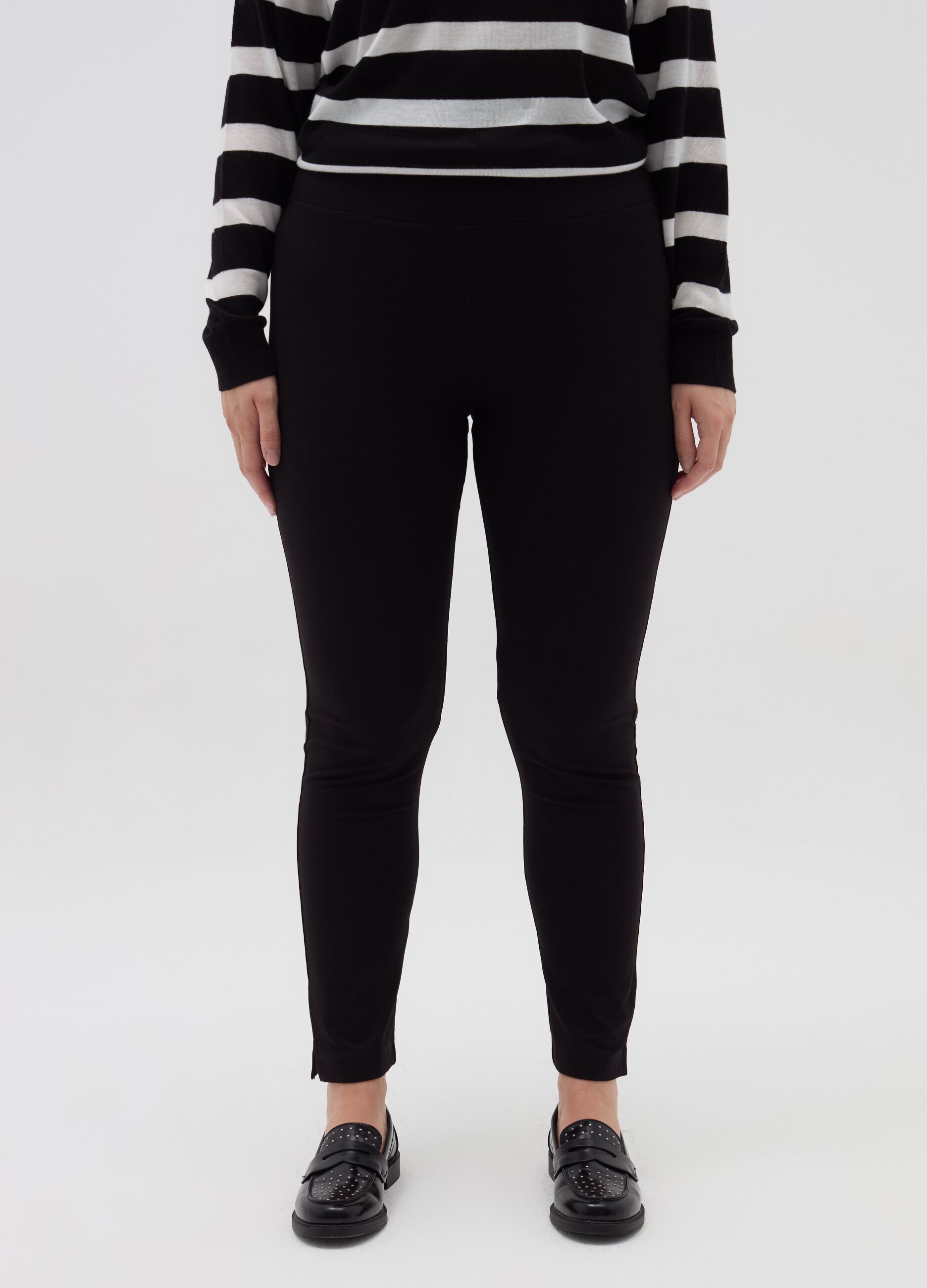 Leggings in cotone stretch Curvy