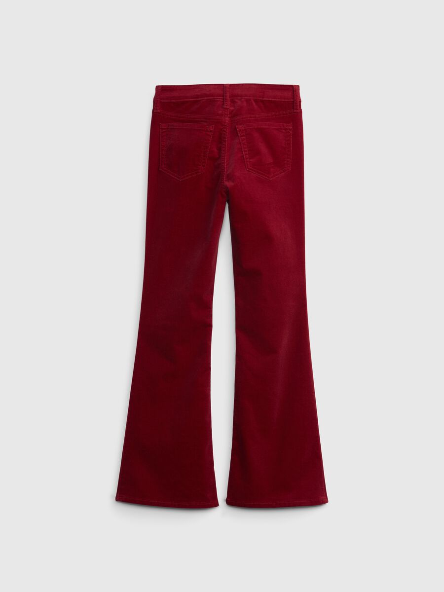 Flare-fit velvet trousers_3