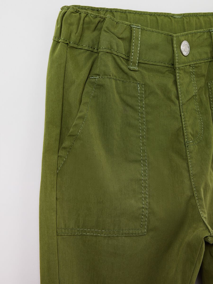 Solid colour poplin trousers_2