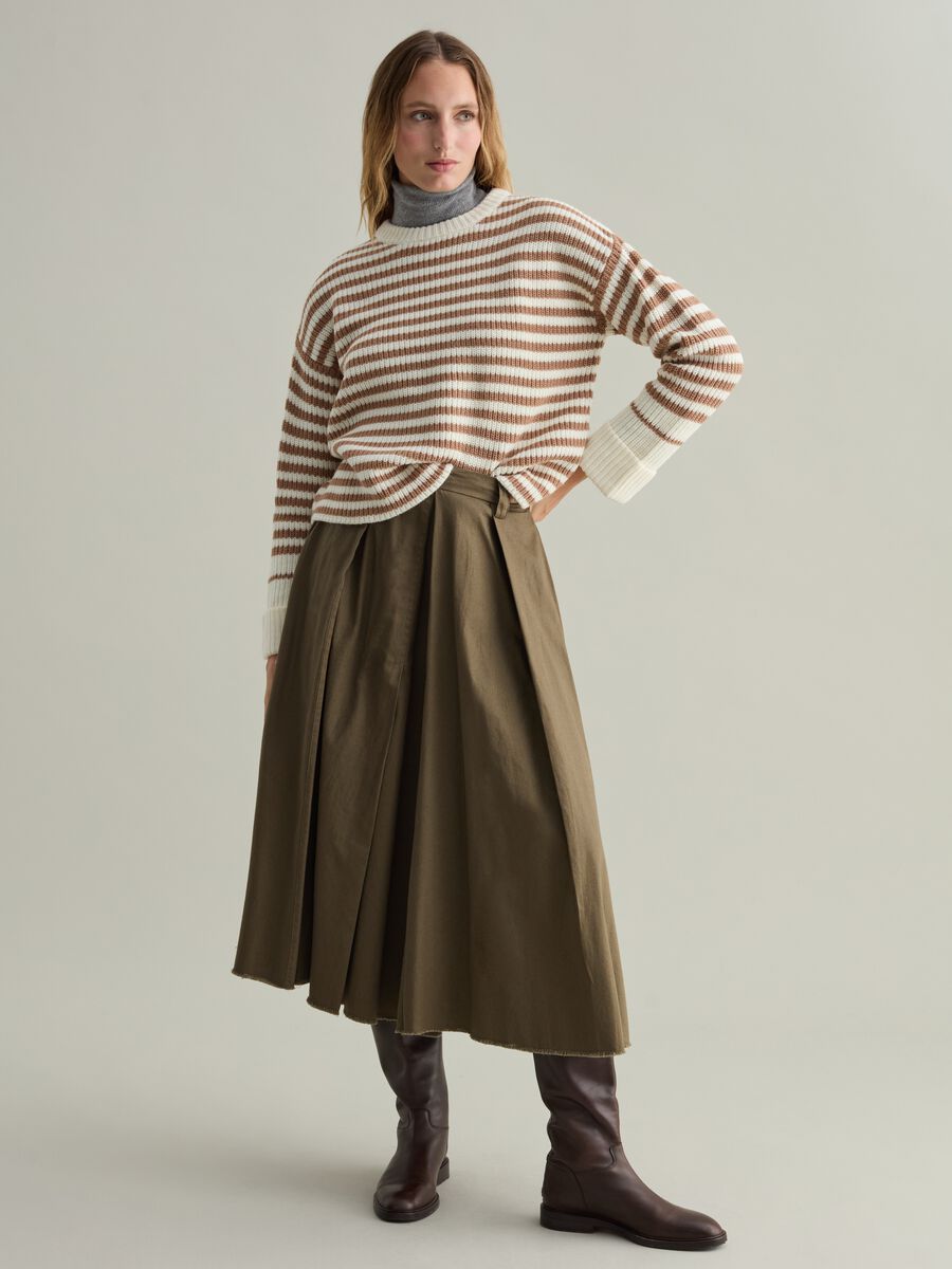 Ribbed pullover with striped pattern_1