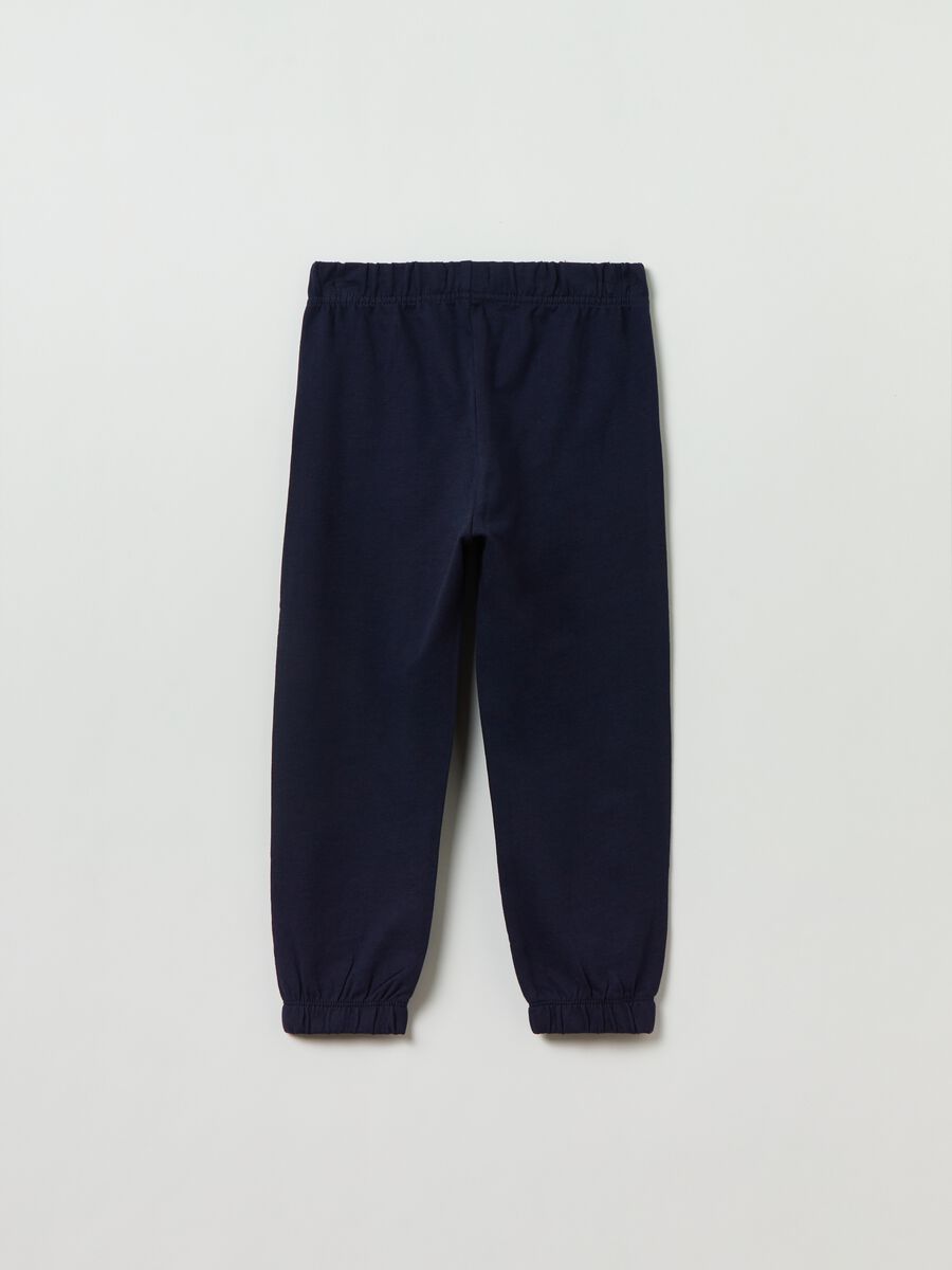 Fleece joggers with elasticated edging_1