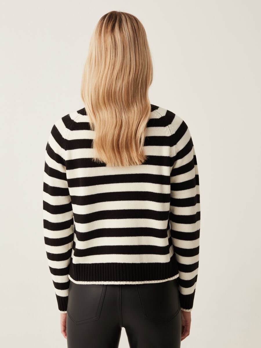 Striped pullover with mock neck_2