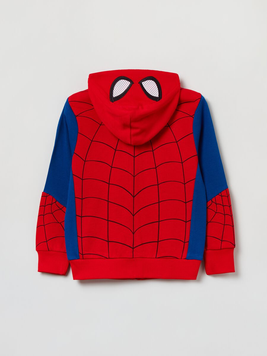 Full-zip con cappuccio stampa Spider-Man_1