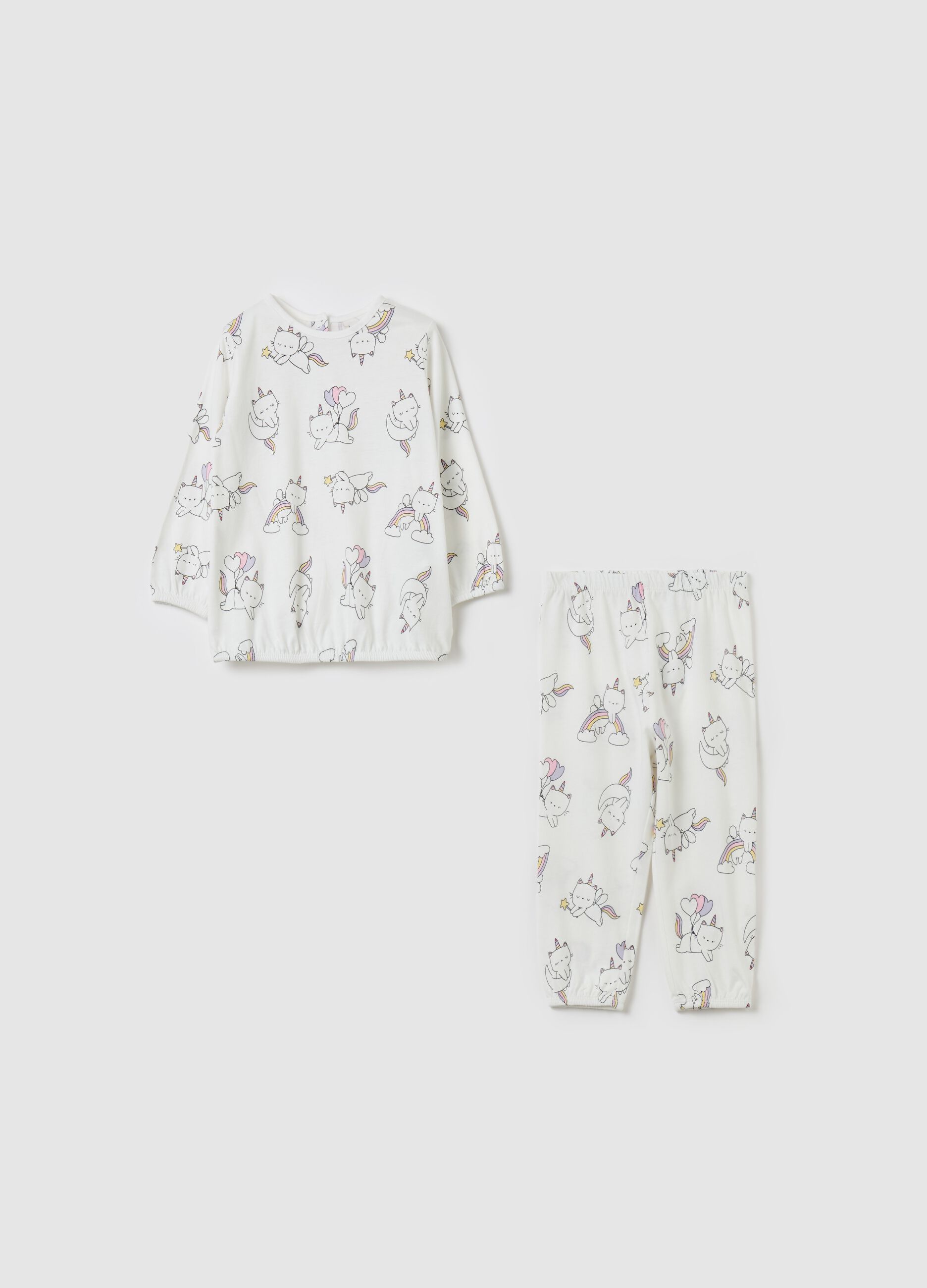 Organic cotton pyjamas with print