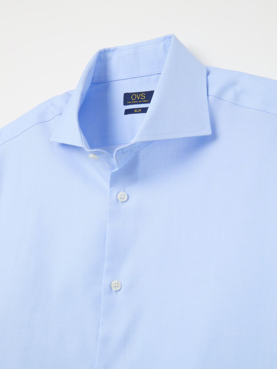 Solid colour slim-fit easy-iron shirt_5