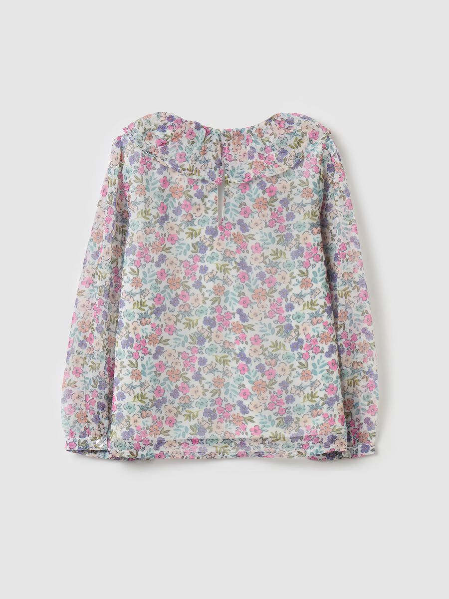 Blusa floreale con colletto a fiore_1