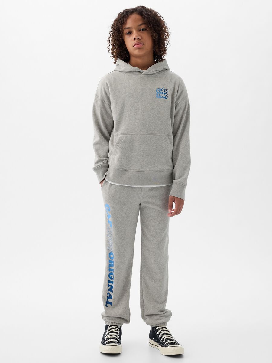 Joggers with drawstring and logo print_0