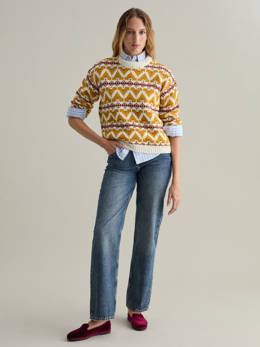 Pullover with jacquard Norwegian motif_0