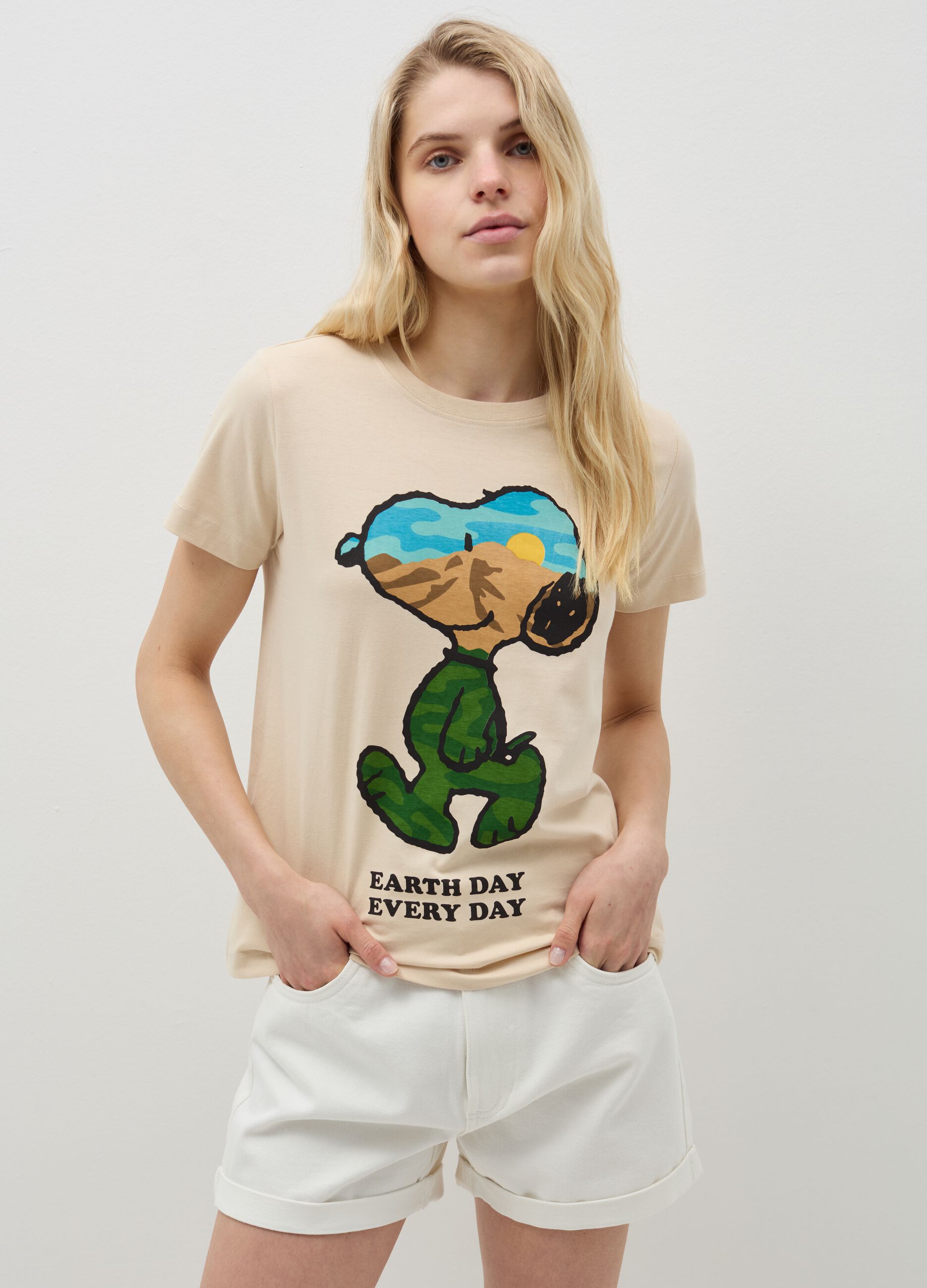 Ovs T-shirt con stampa Snoopy