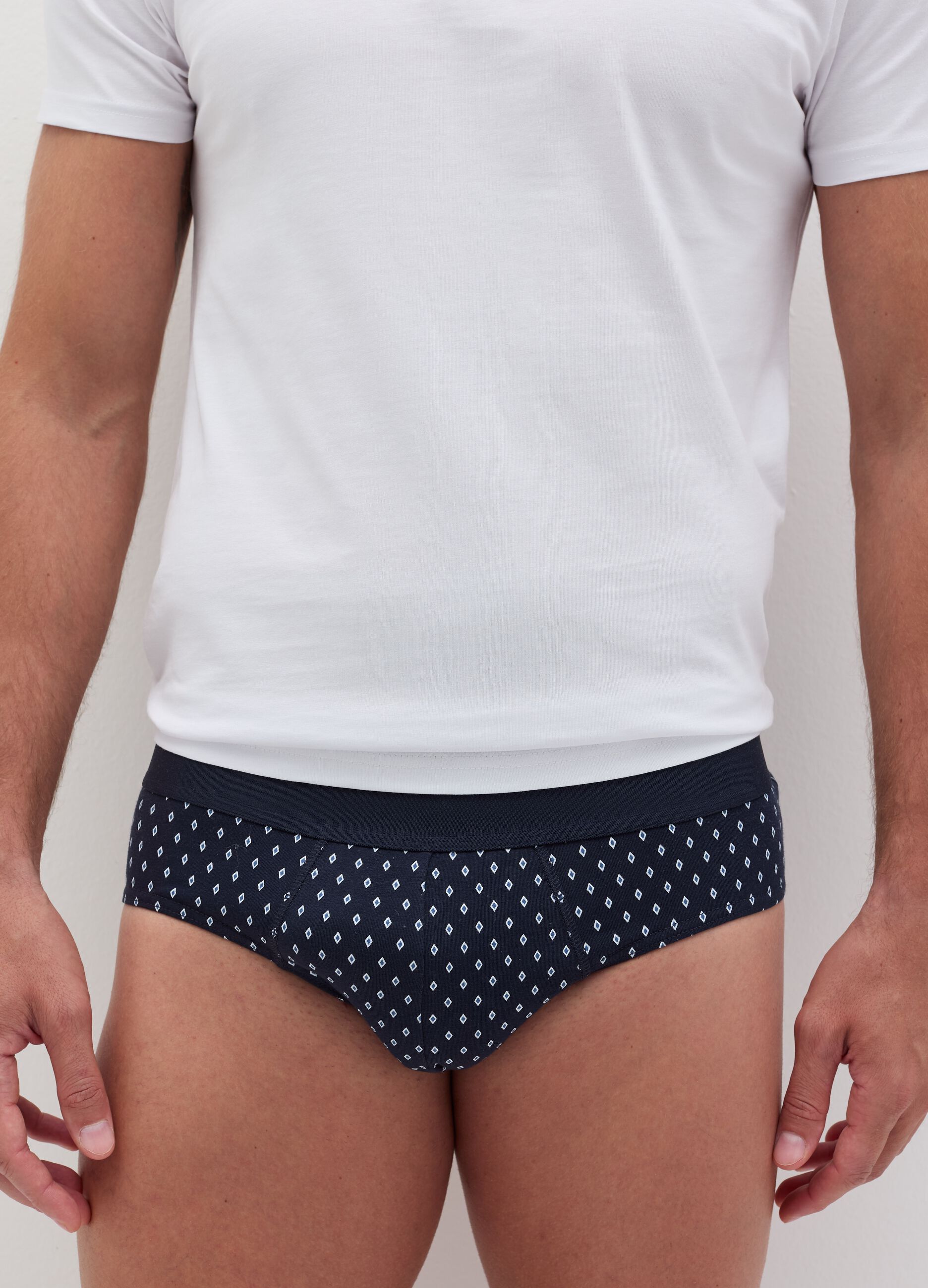 Three-pack briefs with micro pattern