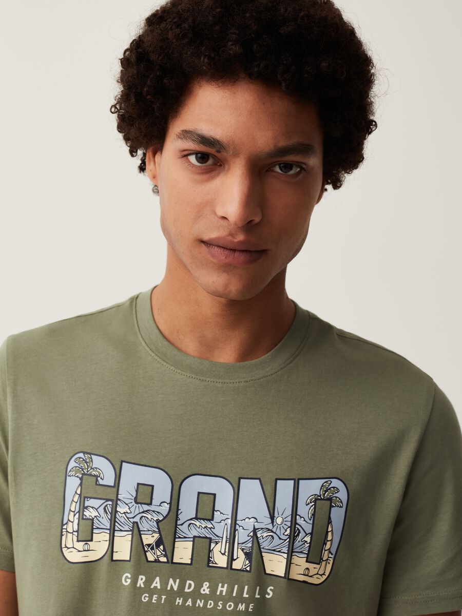 T-shirt with round neck and Grand&Hills print_0