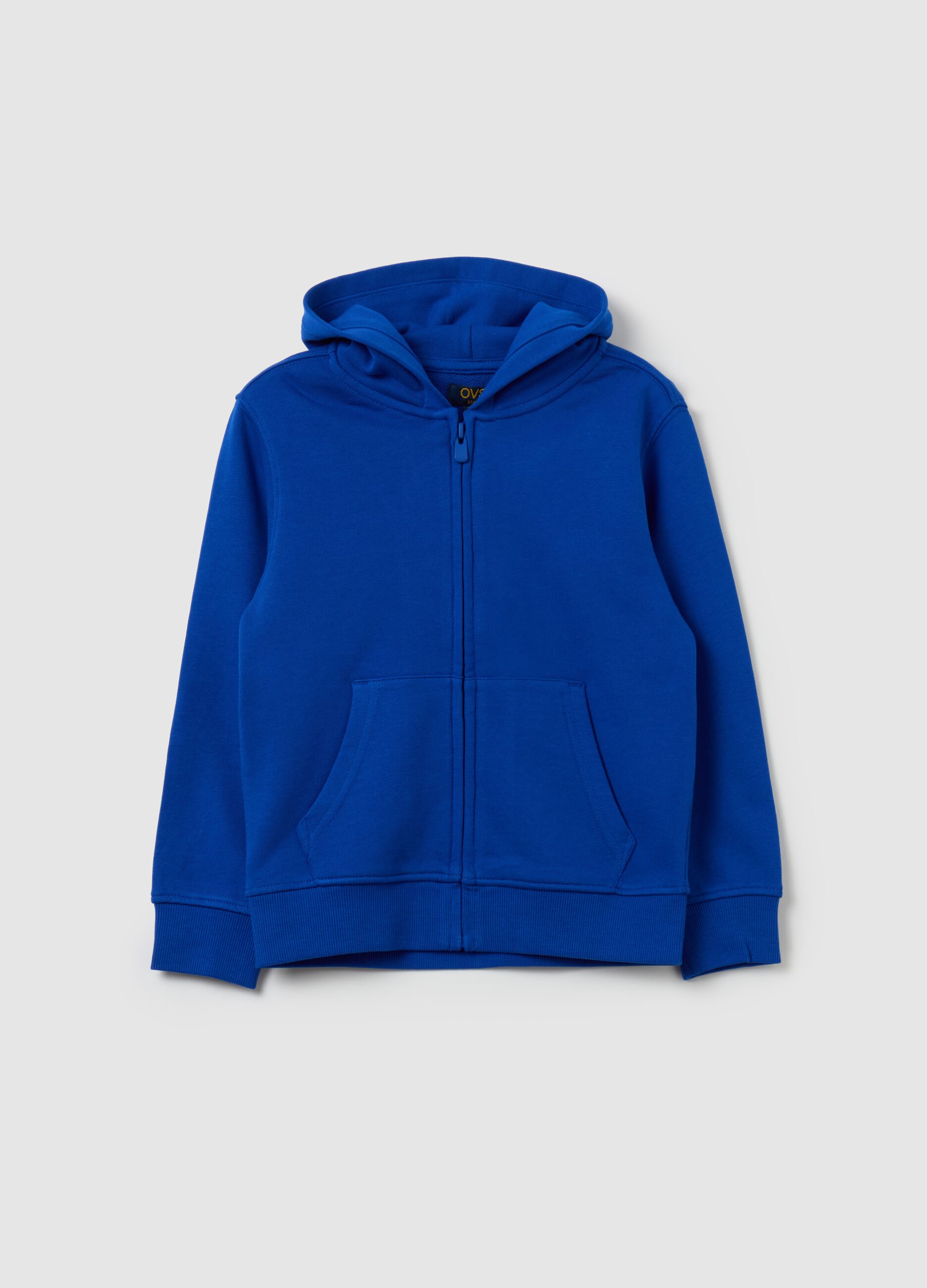 Essential organic cotton full-zip sweatshirt with hood