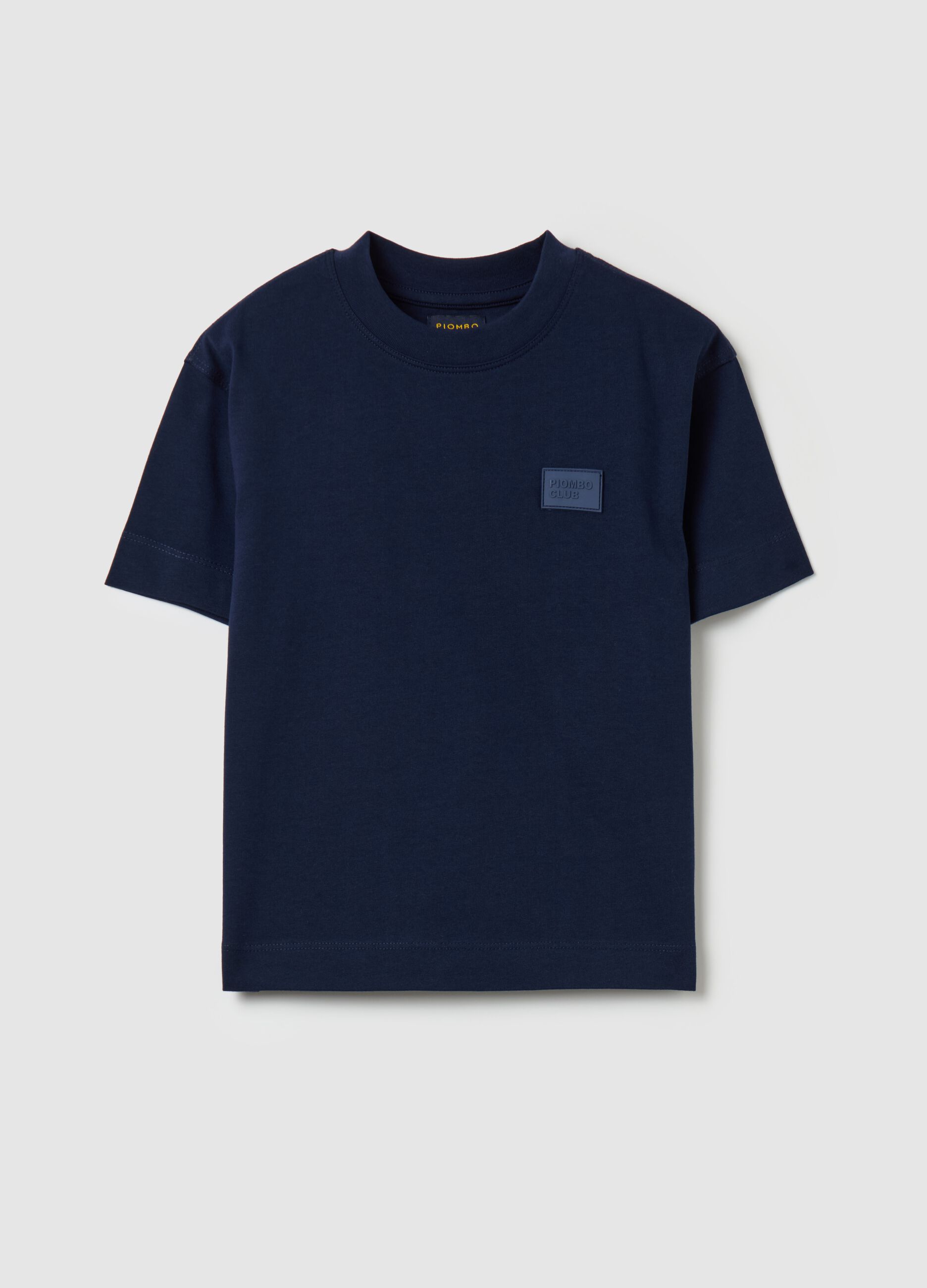 Cotton T-shirt with logo patch