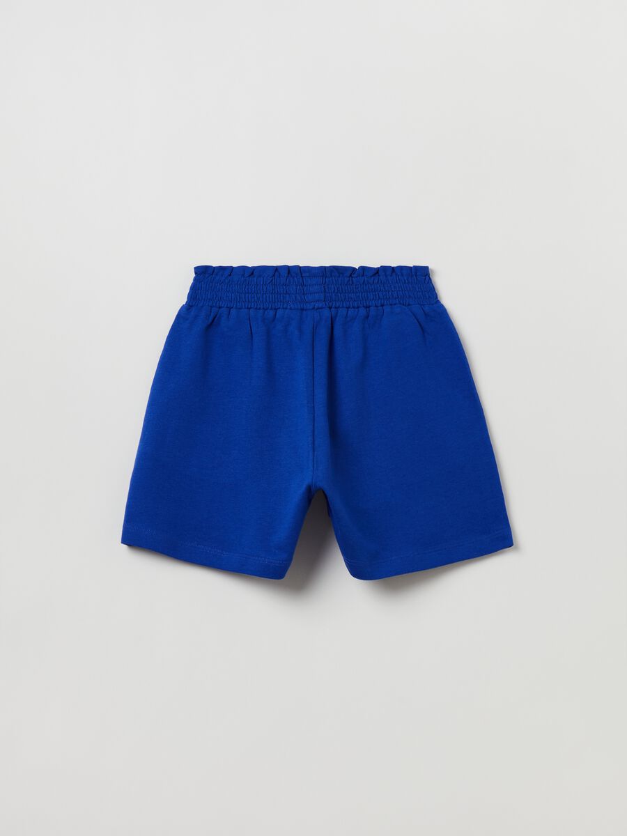 Shorts in cotone con punto smock_1