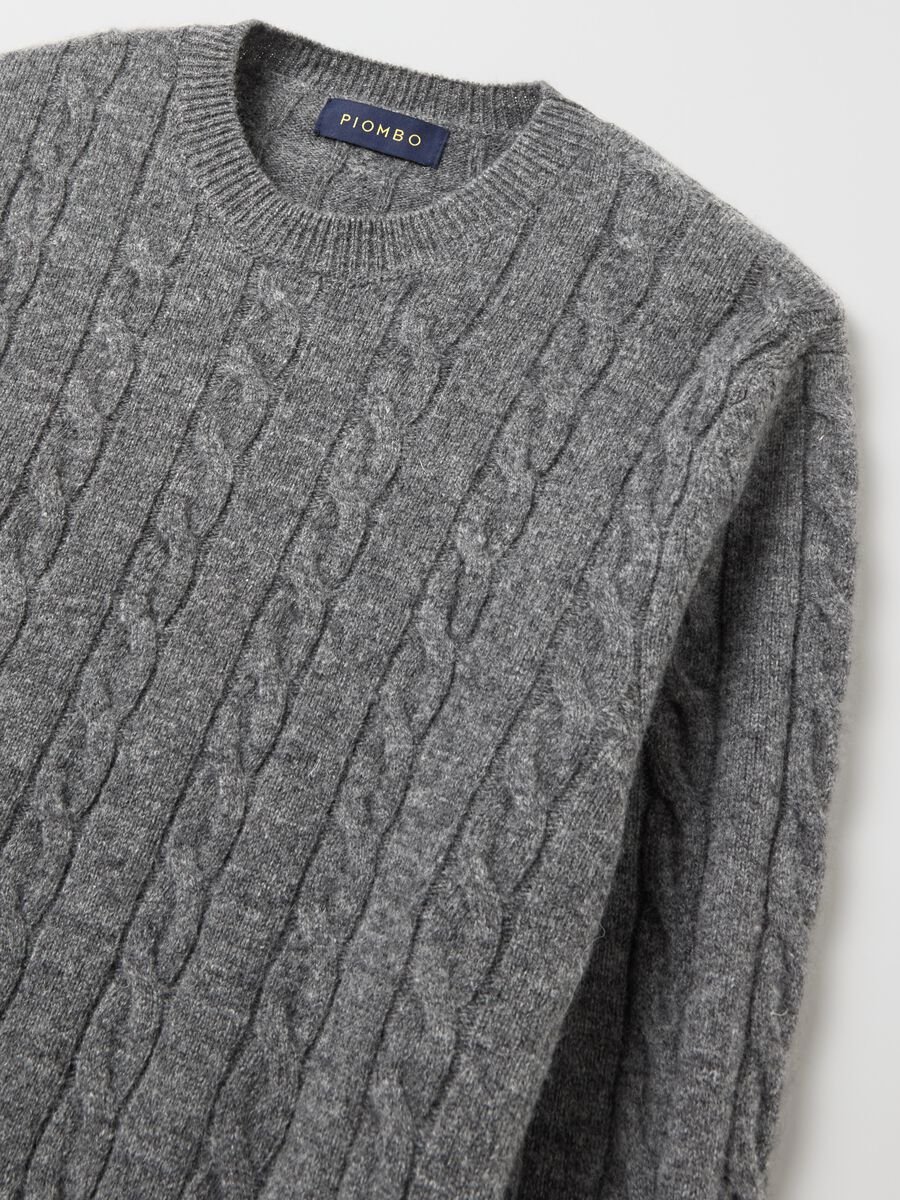 Pullover in cable-knit lambswool_5